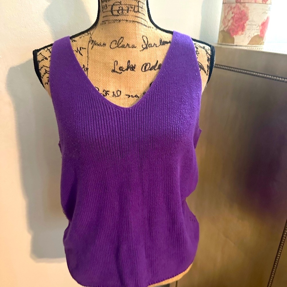 Ralph Lauren Purple V-Neck Women's Top